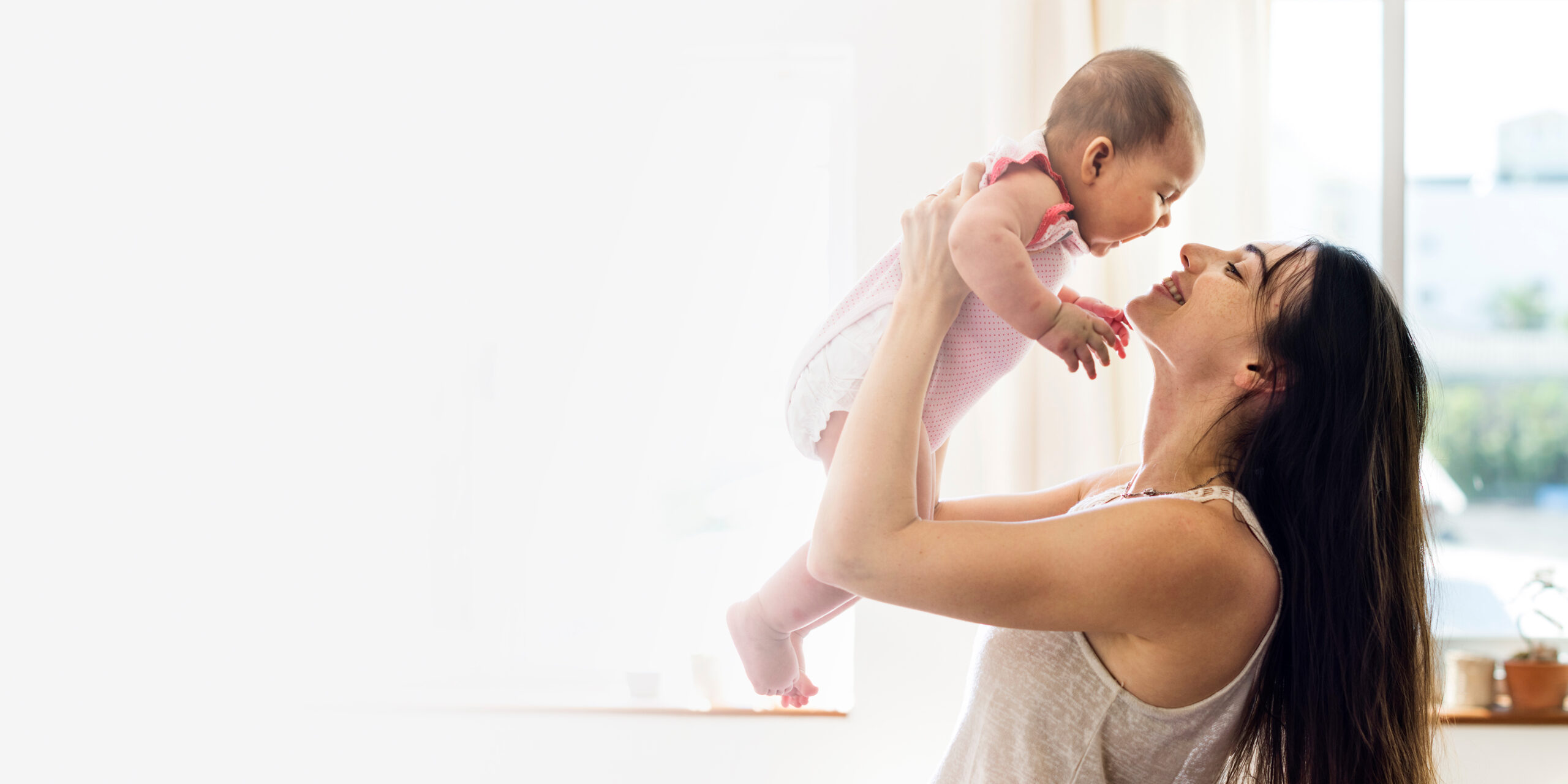 Woman in soft, supportive wear, a placeholder image for this section pending a dedicated mother-and-baby photo